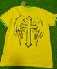 Brazilië Jesus Christ Soccer Jerseys Neymar Angel Cross Angel Cupideprint Man Vlieg Wings Angel Boy Archery Geel Zwart voetbaluniform Custom