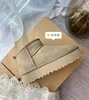 2023 Ultra mini boot diseñador plataforma para mujer botas de nieve australia zapatos de pelaje tibio de cuero real botín esponjoso para mujeres