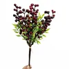 Dekorativa blommor Inga vattning av faux bär vinterlovet realistiska simulering Berry Bouquet till julbröllop