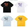 Galler Classic Letter Print T-Shirt Double Gauze Cotton Short Sleeve Tees Unisex Fashion Streetwear Bad Boy Clothing Depts