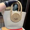 Sommer-Strohbag Designer Frauenbeutel gewebt Handtasche handgewebte Einkaufstaschen Fashion Umhängetasche Freizeitbeutel Luxus Strandtasche Duffel Bag Kapazität Tasche Tasche