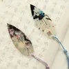 2pcs Creative Classical Elegance Tassel закладки китайский ветер естественный коллекционирование оставляет вену закладки школьные канцелярские товары