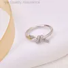 Anneau de designer pour femme Tiffanybead Ring Luxury Love Ring V Gold High Edition T Famille Rague à nœud Bonne Bow Ring