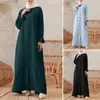 Etnische kleding moslimvrouwen bescheiden jurk Abayas lange knopen borstvoeding geven Arabisch Saoedische mantel Eid al-Adha gebedkleding