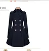 Women's Jackets Autumn Winter Coat For Women Adjustable Waist Slim Solid Black Beige Long Female Outerwear