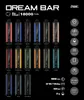 Dream Bar 18000 Puff 18K Puff Disposable Vape Mesh Coil Rechargeble 18K Puff 2%3%5%Disponible Electronic Cigarette Intelligent Display 15 Colors Vapes