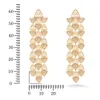 Boucles d'oreilles Tirim Drop pour la femme Irrégularité Cubic Zirconia Bridal Oreille Dubaï Bijoux de mariage Saudi Brides Bridesmaid Party 240417