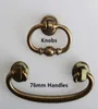 76 -mm -Kommode Griff Knöpfe Bronze Schubladenschrank 3 "Antiquitäten -Messing -Tropfen -Ringe Vintage Möbelgriffe Knob7320535