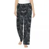 Morda de sono feminina Batch Batch Batch Bats Paijama calça Gótica Lounge Lounge Sleep Bottoms Stretch With Pockets