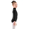 Bühnenbekleidung Aoylisey Basic Ballet Dance Leotard Long Sleeve Turtleneck Girls Gymnastik Bodys