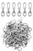Kimter 300 -stuk Silver Swivel Snap Hooks O Key Rings met Open Jump Ring Metal Lobster Clasp Buckle Keychain voor Craft Diy Accesso4143280