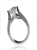 Prueba positiva 2ct 8 mm de moissanite anillo de diamante brillante 925 compromiso de anillo de plata esterlina para mujeres4659942