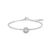 Bracciale Swarovskis Bracciale Donne Donne originale di qualità Luxury Beating Heart Circle piena di diamanti Bracciale dinamico Bracciale scintillante e salto