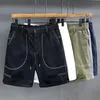 Mannelijke korte broek met zakken rollen Zippers vrachthoens shorts blauw snel droog in broek personalisaat zomer xl baggy 240426