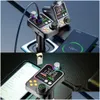 Bluetooth-autokit Nieuwe 5.0 FM Zender Dual USB-oplader PD Type-C Snel opladen Wireless Hands Oproep o Receiver mp3 speler drop deliv ot0x9