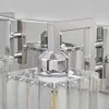 Oszałamiające nowoczesne kryształowe próżność łazienki z 5 światłami w czarno -złotym wykończeniu - elegancka lampa ścienna do współczesnego wystroju łazienki