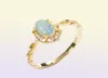 Kuololit Natural Opal Gemstone Sings for Women 925 STERLING Silver Fire Stone Yellow Color Ring Engagement de mariage Fine Bijoux Y15854753