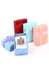 Bowknot Jewelry Packaging Display Bottini regalo 4x4x3cm simpatico scatola rosa blu viola blu scatole ad anello intero 4277625