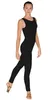 Portez des femmes en nylon spandex nylon tank unitard body combinaison sans manches à sauts pour adultes pour adultes de gymnastique noire costumes de danse