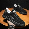 Lässige Schuhe vulkanisierte Turnschuhe für Männer Trend Leder Tenis Luxus -Trainer Rennen koreanische Herren laufen Running Jogging Shoes2024