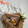 Sacs de soirée Yogodlns Crochet Beach Handbag Fashion Fashion Summer Sac à épaule Mesh Hollow Out Shopping Teave Femme Femmes Tricoter