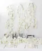 Dekorative Blumen Kränze 2pcs künstliche Kirschblüte Rebe weiße Blütenblätter für immer Pflanzen Girlande für Home Dekoration Hochzeit PA6725065