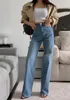 Jeans féminins 2024 Trou de mode de pantalon consécutif printemps d'été dans la femme Loose Boyfriend Lady Streetwear Coup Out Denim Tanter W808A