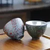 Herbata kubki retro ceramiczna pozłacana srebrna filiżanka chińskie master houseware inkrustowane z ceremonialnym pudełkiem na kubek do kawy