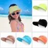 Kids Sun Visor Hat Hat Brim Summer Summer Protection Beach Sport Cap para crianças meninos meninos Chapéus de embalagem 240429