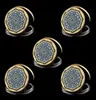 5PCS Ramadan Kareem Octagonowy S Arabski Islamski Złot Gold PlATED COLDABLEBLEBLE BOLOKADY Z ROZNICE CASE4115391