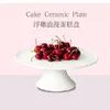Plates Dessert Fruit Plate Table Tall Cake White Ceramic Tray Home Dining European Style Frame Wedding Props