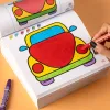 Blocks 160 Pages Boys Girls Children's Coloring Books Cars Animals Vegetables Baby Drawing Book School Early Education Stationery Toys