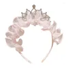 Accessoires de cheveux pour enfants Hoop Girl Princess Crown Clip Super Fairy Net Yarn Baby Head Heart