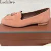 Scarpe casual di lusso Comfort Walk Flat Women Suede Suede Pendant Round Toe Slip-on Mares Classics Summer Classics Brand