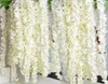 180 cm Simulation blanche Hortensia Fleur Fleur artificielle Vine d'essouisage pour la décoration de jardin de mariage 10pcslot gouttes livraison1247247
