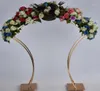 2PCS Wedding Arch Gold Backdrop Stand Metal Frame for Wedding Decoration 38 Inch Tall Flower Stand Large Centerpiece Table Decor18707239
