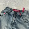 Frauen Jeans Streetwear Jnco Cargo Y2K Hip Hop Multi -Taschen -Retro Blue Baggy Hosen Herren Damen Gothic High Taille Wide Legoser