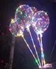 BOBO BOBO LED avec Stick 315 pouces Ballon 3M String Balloon Light Christmas Halloween Wedding Birthday Party Decoration Bobo Balloons V2183301