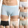 Calzoncillos Men sexy ropa interior sólida pantalones cortos ultrathin bragas de verano cómodos informes de boxeadores sensuales transpirables ligeros