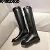 Boots Knee High Long Riding Belts Shoes Equestrian Cowhide Motorcycle Biker Flats Fur Lined Women Zip Up Genuine Leather Tall