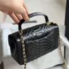 Tasche Handtasche Python Muster Handheld -Kettenbeutel Umhängetasche elegante Crossbody -Tasche Abend Bankett Diamant Muster Quadratbeutel