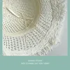 Chapéus de aba larga Versão coreana do chapéu de palha de flores doces chapéu de palha feminina férias de férias de férias de férias