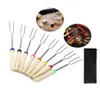 Outils de cuisine 32 pouces barbecue à fourche en acier inoxydable Marshmallow Stick Stick Télescoping Smores Bargon pour chien BBQ PicNIC CAM6009085