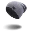 Hueg Beanie/Kafatası Kapakları Örme Beanie Kadın Şapkası Kış Erkekleri Kafatasları Sıcak Gündelik Sıradan Şapkalı Şapka Şapka Kadın Bol Pap D240429