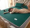 Summer Cooling Bed Mat Ice Silk Cooling Mattress Foldable Soft Bedding Sets Cool Sleep Pillowcases Full Size Bed Protector 2012105098612