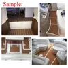 Tappeti pavimenti non slittati eva schiuma pavimento in teak mazzo tappeto autoadesivo per yacht barca 6 mm marrone con linee bianche