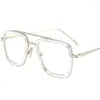 Solglasögon ramar dekorativa glasögon unisex kändis stil fyrkant genom transparent recept glasögon ram klar lins optisk glasögon
