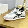 new Spain Shoe Flow Runner Loeweee Shoe Loewew Flow Runner In Nylon And Suede Lace Up Forrest Gump Shoes Sneaker With Soft Upper Honey Rubber shoe designer flow shoe 87