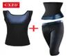 Cxzd Sweat Sauna Suits for Women Body Shaper Shaper Waist Trainer Slimming Belt Shapewear Workout Fitness Crondset Calças de gordura Burning9833253