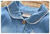 Ienens Kids Baby Girls Leuke kleding Kleed Kinder Peuter Girl Katoenen Kinderlijnen Dragen Denim Kleding Rokjurken 1 2 3 jaar 240428